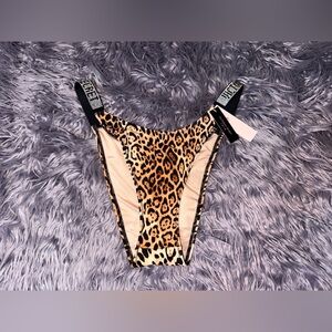 Victorias Secret Shine Strap Leopard Bottoms- Medium